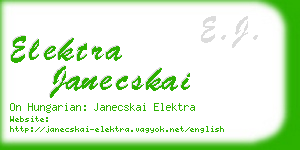 elektra janecskai business card